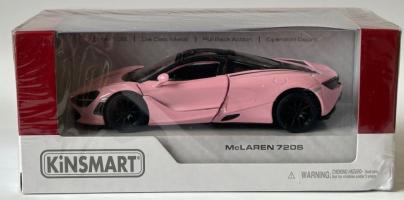 McLaren 720s Italian Car Model Diecast Toy Light Pink 1:36 Scale Kinsmart