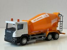 Lorry/Truck Scania Concrete Mixer Model Diecast Toy Orange RMZ City 1:64