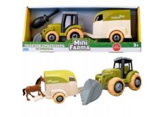 Tractor with Trailer and Horse DIY Assembling Toy Model in Box Gift Child