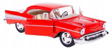 Chevrolet Bel Air 1957 USA Car Model Diecast Red 1:34 Kinsmart