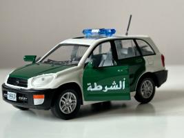 Toyota RAV4 Dubai Police Force Car Model Toy Diecast Amercom 1:43 Open Door