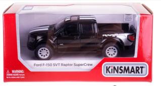 Ford F-150 SVT Raptor USA Car Model Diecast Black Toy Open Doors 1:46 Kinsmart