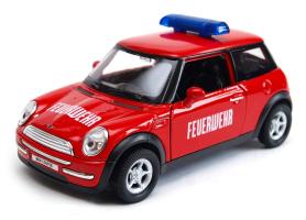 Mini Cooper Feuerwehr Fire Brigade Car Model Diecast Toy 1:341:39 Welly