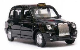The London Taxi TX4 British Car Model Toy Diecast Black 1:34-1:39 Scale Welly