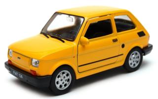 Fiat 126p Legendary Polish/Italian Car Model Yellow Diecast 1:43 Welly