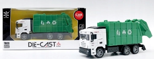 Garbage Truck Model Diecast Toy New in Box Simulation Model Moving Parts 1:64