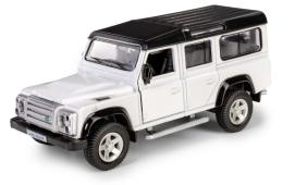Land Rover Defender British Car Model White Diecast Toy RMZCity 1:34-1:39 Scale