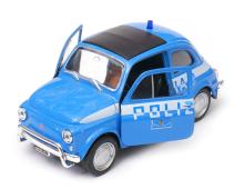 Fiat Nuova 500 Legendary Italian Police Car Model Diecast Toy 1:34 Welly