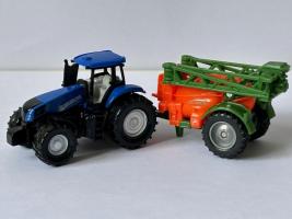 Tractor New Holland and Crop Sprayer Model Toy Diecast 1:87 Scale Siku 1668