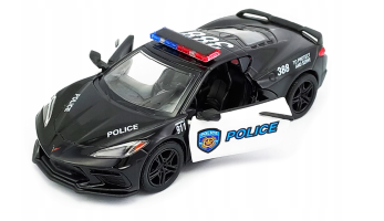 2021 Camaro Police USA Car Model Diecast Toy Open Doors 1:36 Kinsmart