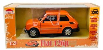 Fiat 126p Legendary Italian/Polish Car Model Diecast Orange 1:21 Scale Welly