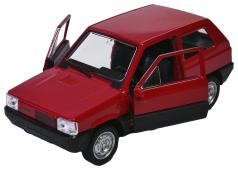 Fiat Panda Italian Classic Car Model Red Diecast 1:34-1:39 Scale Welly