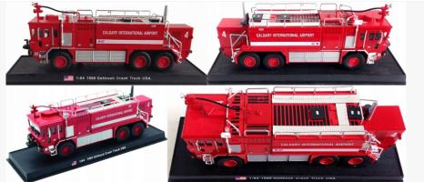 Oshkosh Crash Truck 1989 American Heavy Fire Truck Model Diecast Amercom 1:64