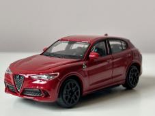 Alfa Romeo Stelvio Italian Sports Car Model Diecast Red 1:43 Bburago