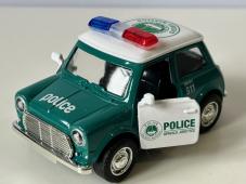 Mini Cooper Police Legendary British Car Model Diecast 1:38 Scale Pull Back