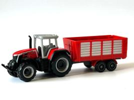 Massey Ferguson American Tractor + Trailer Model Toy Diecast 1:87 Scale Maisto