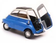 BMW Isetta Germany Legendary Car Model Diecast Blue 1:34 Welly Opening Doors