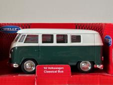 1962 Volkswagen Classical Bus Germany Car Model Diecast 1:34-1:39 Scale Welly