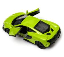 McLaren 675LT Sport British Car Model Diecast Toy Green 1:34 Welly Opening Door