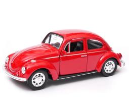 Volkswagen Beetle Germany Classic Car Model Red Diecast 1:34-1:39 Scale Welly