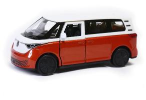 Volkswagen ID. Buzz Germany Car Van Model Orange Diecast 1:34-1:39 Scale Welly