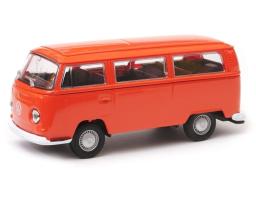 1972 Volkswagen T2 Bus Germany Vintage Car Model Diecast Orange 1:34