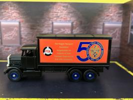 1937 Scammell 6 Wheeler 50 FTA Road British Vintage Truck Model Diecast Toy 1:72