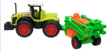 Playset Tractor Farm with Field Sprayer Moving Parts Toy Gift Children