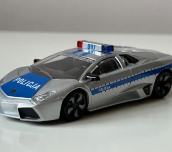 Lamborghini Reventon Italian/Polish Police Car Model Metal Diecast Toy 1:43