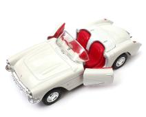 Chevrolet Corvette 1957 American Legendary Car Model Diecast Cream 1:34 Welly