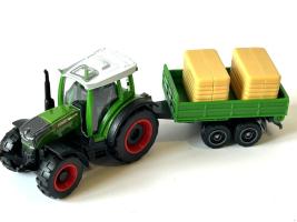 Fendt 209 Germany Tractor + Trailer Bales Model Toy Diecast 1:87 Scale Maisto