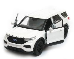 2023 Ford Explorer American Luxury Car Model Diecast White 1:34 Welly