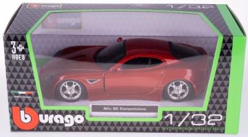 Alfa 8C Competizione Italian Sports Car Model Red Diecast 1:32 Scale Bburago