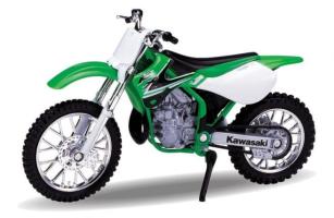 Kawasaki KX250 Japanese Motorcross Motorcycle Model Toy Diecast 1:18 Welly