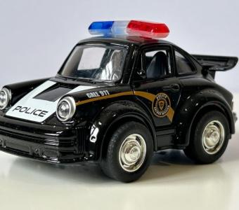 Porsche? Police Classic Germany Car Model Toy Diecast 1:38 Scale Try Me