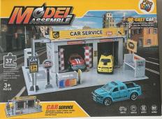 Set Car Service DIY Manual Model Assemble Toy Diecast Car 37 PCS 1:64 Scale