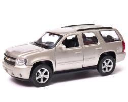 2008 Chevrolet Tahoe American Car Model Silver Diecast Toy 1:34-1:39 Scale Welly