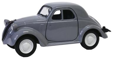 Fiat 500 Topolino 1936 Italian Car Model Grey Toy Diecast 1:34-1:39 Scale Welly