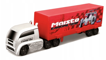 Truck Transporter E-Racing Team Model Car DiecastRed/Silver Maisto 1:64