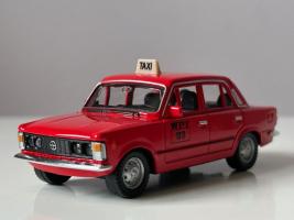 Fiat 125p Taxi Polish/Italian Car Model Red Diecast Toy 1:43 Scale Welly